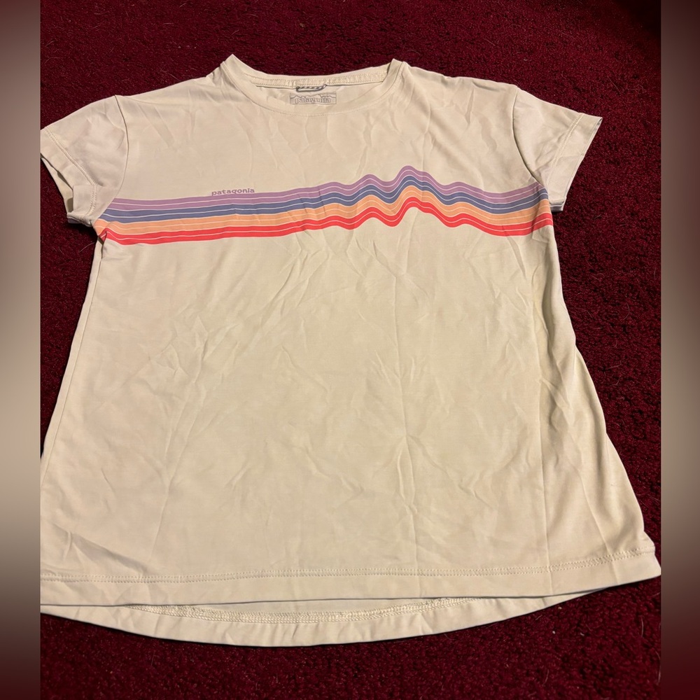 PATAGONIA GIRLS LARGE 12 SS TOP SHIRT GUC POLY